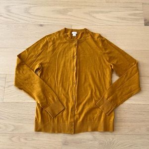 J.crew factory yellow cardigan, size M